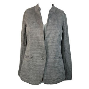 Banana Republic Jacket Blazer Womens Sz XS‎ Gray Knit One Button Stretch